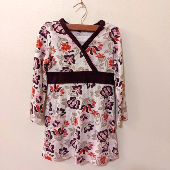Tea Collection Fall Floral Long Sleeve Wrap dress Size 4 - Picture 1 of 7